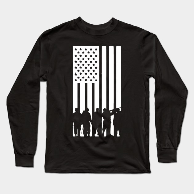 US Military Veteran Long Sleeve T-Shirt by Dumastore12